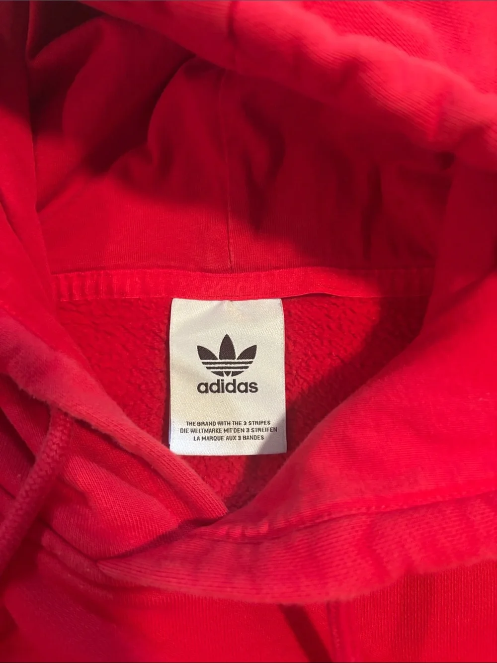 adidas Red Trefoil Pullover Hoodie